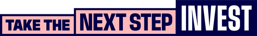 Take the next step, invest logo